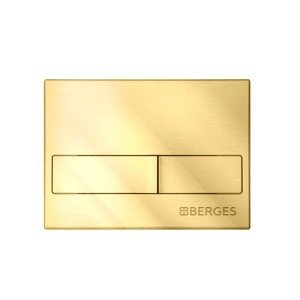 Berges Novum L9 040019 Накладная панель смыва для унитаза (золото)