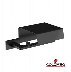 Colombo Design LOOK B1691.NM - Держатель для туалетной бумаги | с крышкой (черный - матовый)