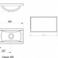 Ravak Classic XJD01140000 Раковина для мебели 400*220 мм (белый)