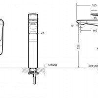 Bravat Source F1173218CP-A-ENG Высокий смеситель для раковины (Хром)