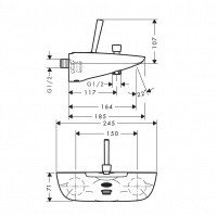 Hansgrohe PuraVida 15472400 - Смеситель для ванны (белый | хром)