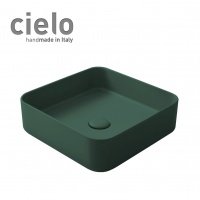 Ceramica CIELO Shui Comfort SHCOLAQ40 MU - Раковина накладная на столешницу 40 * 40 см (Muschio)
