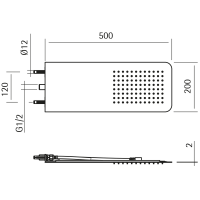 Cisal Xion DS016410D1 Верхний душ 500 х 200 мм
