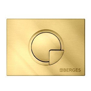 Berges Novum R9 040029 Накладная панель смыва для унитаза (золото)