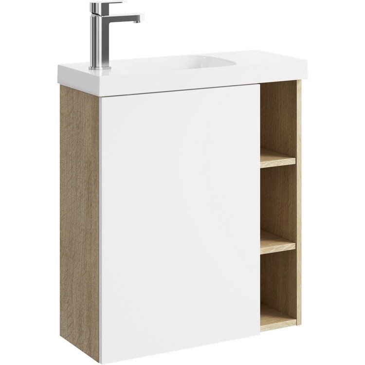 AQWELLA Alba ALB0106LDD Тумба под раковину 60*25 см (дуб Давос), купить ...