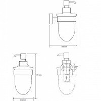 Bemeta Oval 118409011 Дозатор для жидкого мыла (хром)