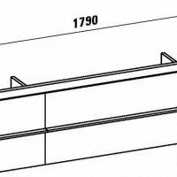 Laufen Case 4.0140.2.075.475.1 Тумба под раковину на 180 см