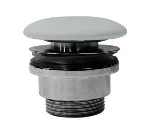GSI PVC17 Сливной гарнитур | донный клапан для раковины без перелива (пепельный матовый)