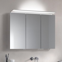 Keuco Royal L1 13604171301 Зеркальный шкаф с подсветкой 100*74 см (алюминий)