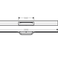 Hansgrohe RainDrain Flex 56053340 Трап для душа 1000 мм - внешняя часть (чёрный хром шлифованный)