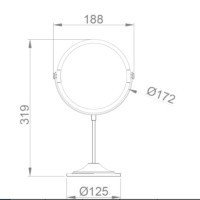 Nofer 08004.B Зеркало косметическое для ванной комнаты Ø 172 мм (хром)