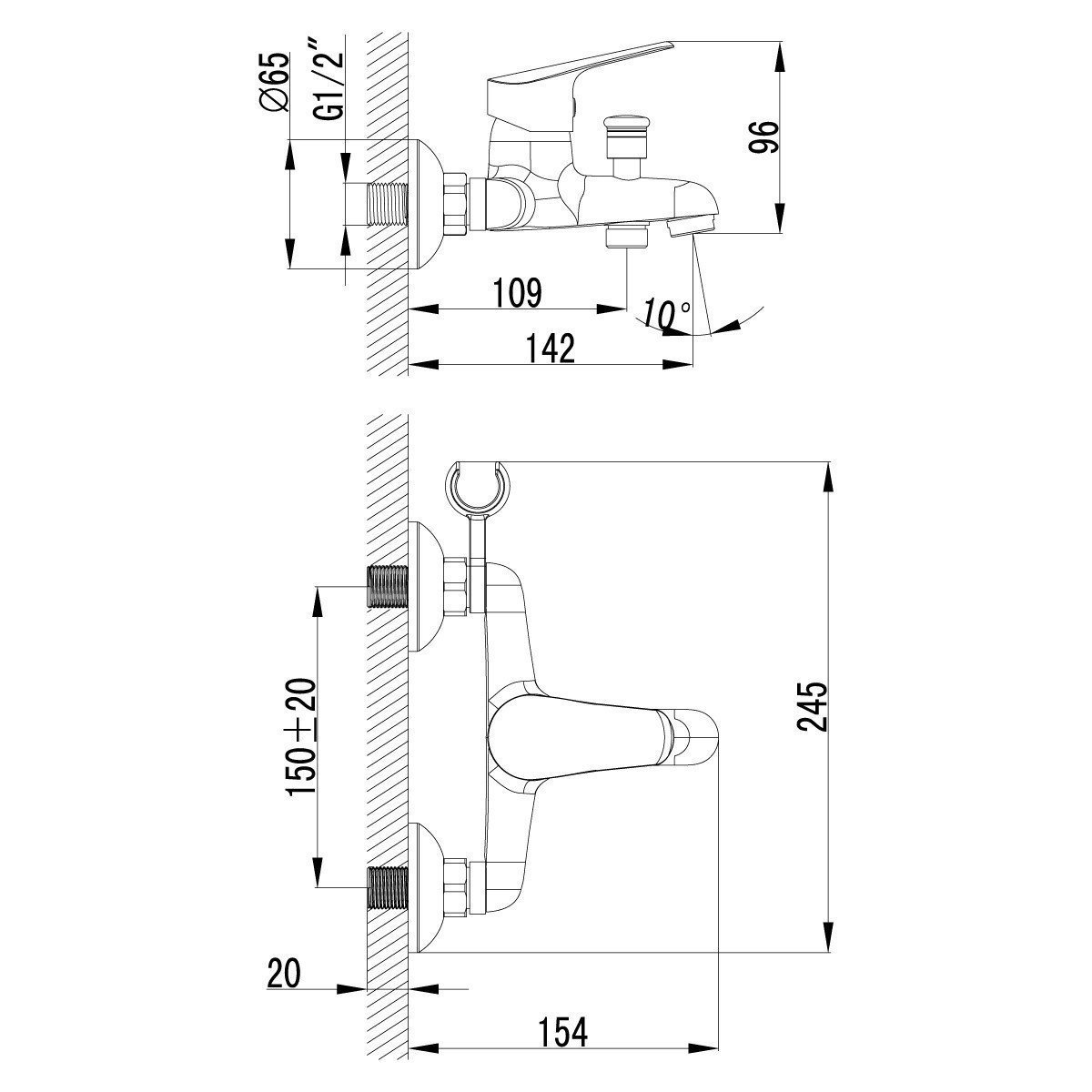 Lemark Partner LM6552C - Смеситель для ванны (Хром), купить в магазине ...