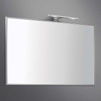 Colombo Design Gallery B2043 - Зеркало для ванной комнаты 90*50 см | в металлической раме (нержавеющая сталь - полированная)