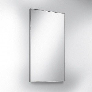 Colombo Design Gallery B2043 - Зеркало для ванной комнаты 90*50 см | в металлической раме (нержавеющая сталь - полированная)