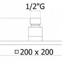 Paffoni Syncro ZSOF075CR Верхний душ 200*200 мм (хром)