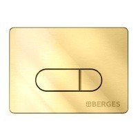 Berges Novum D9 040039 Накладная панель смыва для унитаза (золото)
