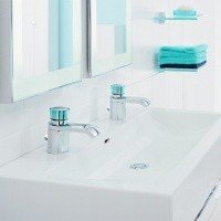 KLUDI JOOP! 55023H705 - Смеситель для раковины (хром - хрусталь зеленый)