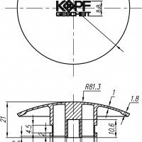 KOPFGESCHEIT KGA100 - Металлический сифон для раковины | низкопрофильный, с донным клапаном (хром)