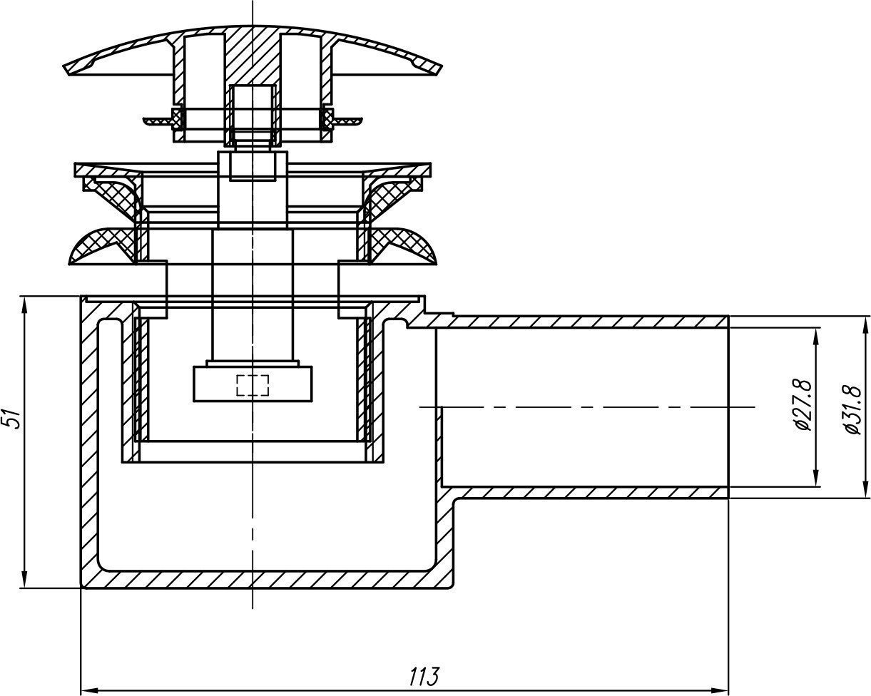 KOPFGESCHEIT KGA100 - Металлический сифон для раковины ...