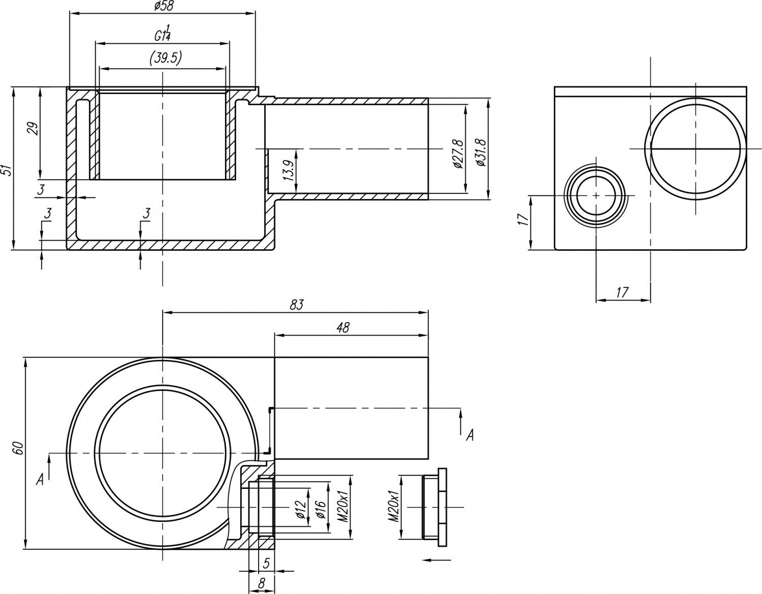 KOPFGESCHEIT KGA100 - Металлический сифон для раковины ...