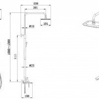 Bravat Arden F6351385CP-A1-RUS Душевая система с функцией наполнения ванны (Хром)