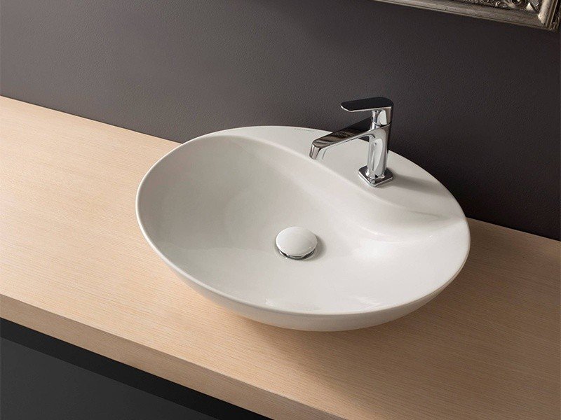 Scarabeo MOAI 8610 Раковина накладная 55*45 см (белый), купить в ...