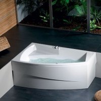 Акриловая ванна ALPEN Evia 170 L 21611, гарантия 10 лет, асимметричная форма, объём 255 литров, цвет - euro white (европейский белый)