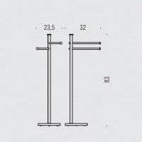 Colombo Design PLUS W4936 Стойка - держатель для полотенец (хром)