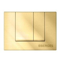 Berges Novum S9 040049 Накладная панель смыва для унитаза (золото)