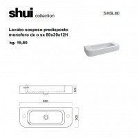 Cielo SHUI SHSL80: Раковина накладная на столешницу на 80 см, отверстие для смесителя справа или слева, также может поставляться без отверстий под смеситель, возможна установка на мебель или столешницу.
Может быть исполнена в черном цвете 
Цена в черном