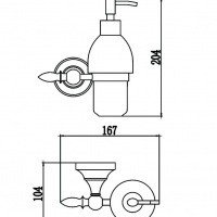 Savol Серия 68A S-06831A Дозатор для жидкого мыла подвесной (хром)