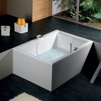 Акриловая ванна ALPEN Dupla 180 13611, гарантия 10 лет, прямоугольная форма, объём 580 литров, цвет - euro white (европейский белый)