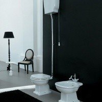 ArtCeram Hermitage HEV003 01 00+HEC004 01 00+HEA006 71 Унитаз с бачком на высокой трубе