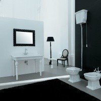 ArtCeram Hermitage HEV003 01 00+HEC004 01 00+HEA006 71 Унитаз с бачком на высокой трубе