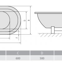 Акриловая ванна ALPEN Matrix W 175 39133, гарантия 10 лет, овальная форма, объём 195 литров, цвет - euro white (европейский белый)