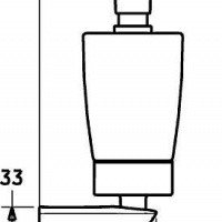 Hansadesigno 5382 0900 Дозатор для жидкого мыла (хром, стекло) матовое стекло, объем около 250 мл
