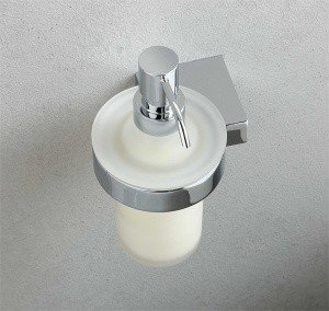 KLUDI A-XES 4897605 - Дозатор жидкого мыла (хром | матовое стекло)