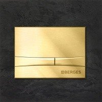 Berges Novum F9 040059 Накладная панель смыва для унитаза (золото)