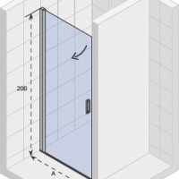 RIHO NOVIK Z101 G003003120 Душевая дверь в нишу 100*200 см (хром | стекло)