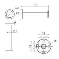 INDA One A24280CR Держатель для туалетной бумаги (хром)