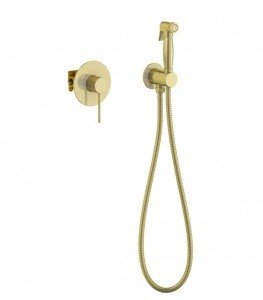 Timo Saona 2389/17SM Гигиенический душ встраиваемый комплект со смесителем (цвет матовое золото)