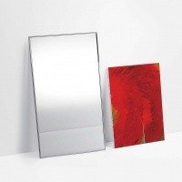 Colombo Design Gallery B2060 - Зеркало для ванной комнаты со светильником 90*50 см | в металлической раме (нержавеющая сталь - полированная)