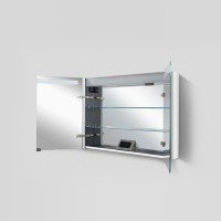 AM.PM Sensation M30MCX1001WG Зеркальный шкаф с подсветкой 1000*700 мм (белый глянцевый)