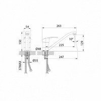 IDDIS Alborg K56001C Смеситель для кухни (хром)