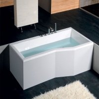 Акриловая ванна ALPEN Versys 160 R 15611, гарантия 10 лет, асимметричная форма, объём 268 литров, цвет - euro white (европейский белый)