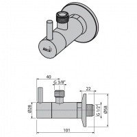AlcaPlast ARV001-ANTIC Угловой вентиль для подключения смесителя ½ * ⅜ (бронза)