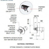Remer Minimal NT30BO Термостатический смеситель для душа (белый матовый)