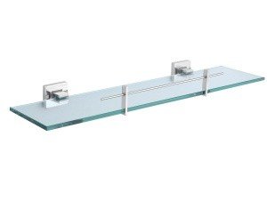 NOFER Barcelona 16910.B Полка стеклянная для ванной комнаты 530 мм (прозрачное стекло | глянцевая нержавеющая сталь)
