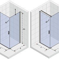 RIHO NOVIK Z201 G003011120 Душевая дверь в нишу 90*90 см (хром | стекло)