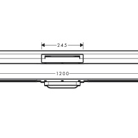 Hansgrohe RainDrain Flex 56054340 Трап для душа 1200 мм - внешняя часть (чёрный хром шлифованный)